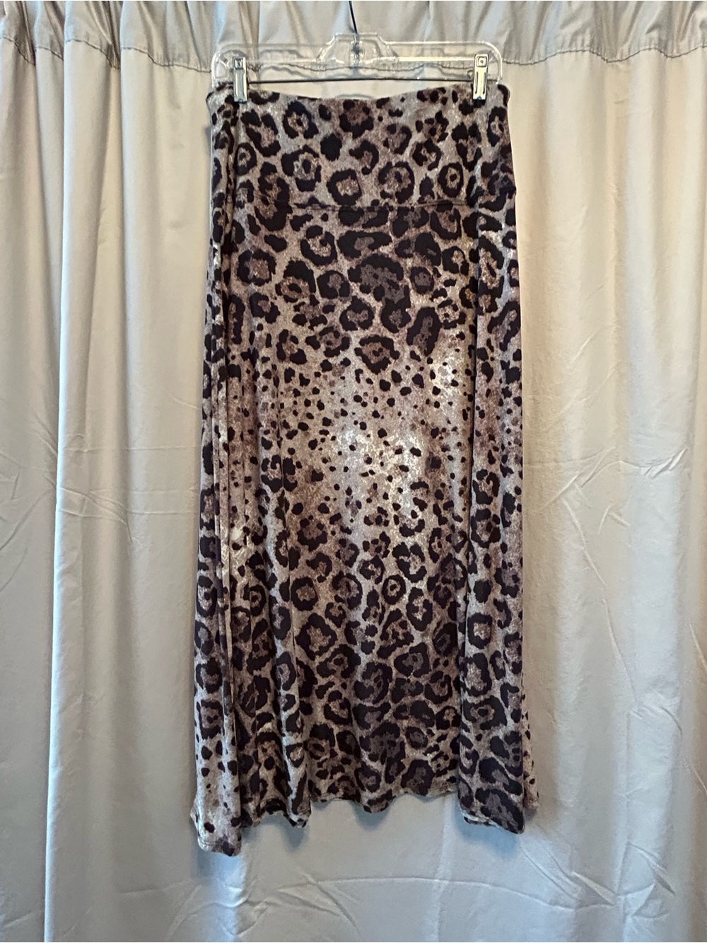 Coco Bianco Leopard Print Maxi Skirt in Brown and Black